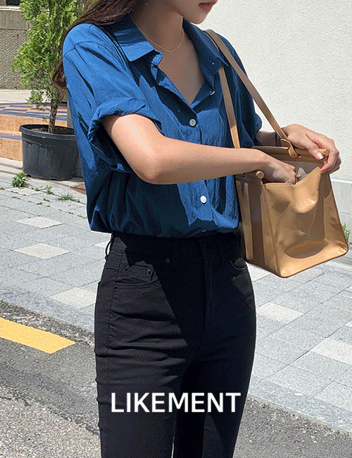 [라이크먼트] 메이브 씨엔 반팔 롤업 셔츠 (SH) - 3color - 라이크유