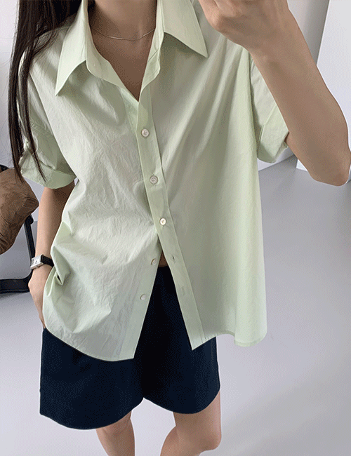 로들리 썸머 코튼 루즈핏 반팔 셔츠 (SH) - 6color - 라이크유